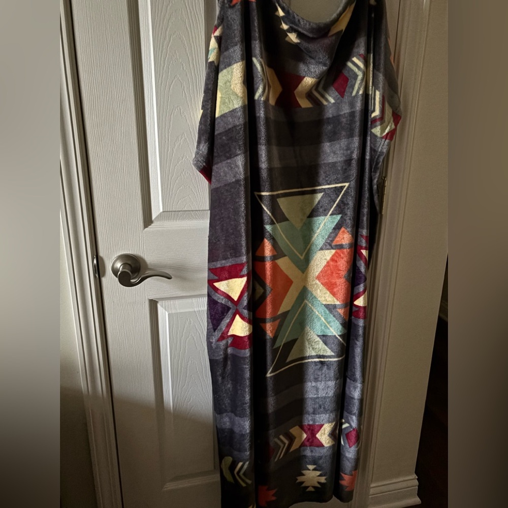 St labre school throw approx 56x46 in in soft colorful piece